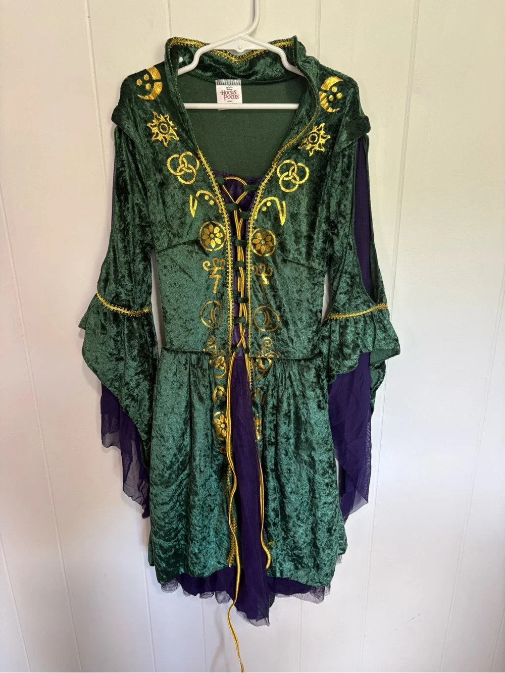 Disney Hocus Pocus Winifred Sanderson Child Costume Dress Size Medium (10-12)